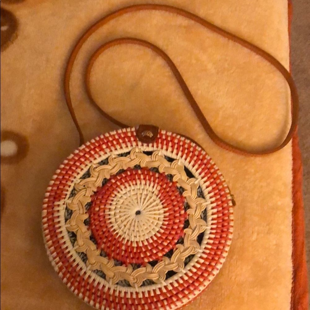 beach rattan bag